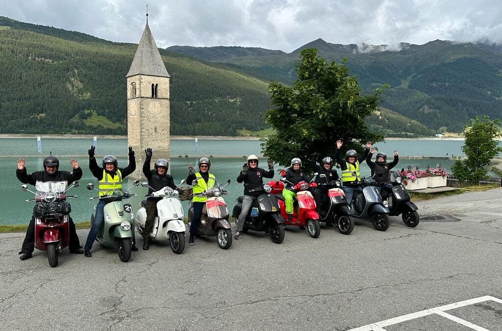 Vespa – Fernfahrt: Silvretta, Samnaun, Nauders, Stilfserjoch, Umbrail, Ofenpass, Flüela  1. / 2. 7. 2023